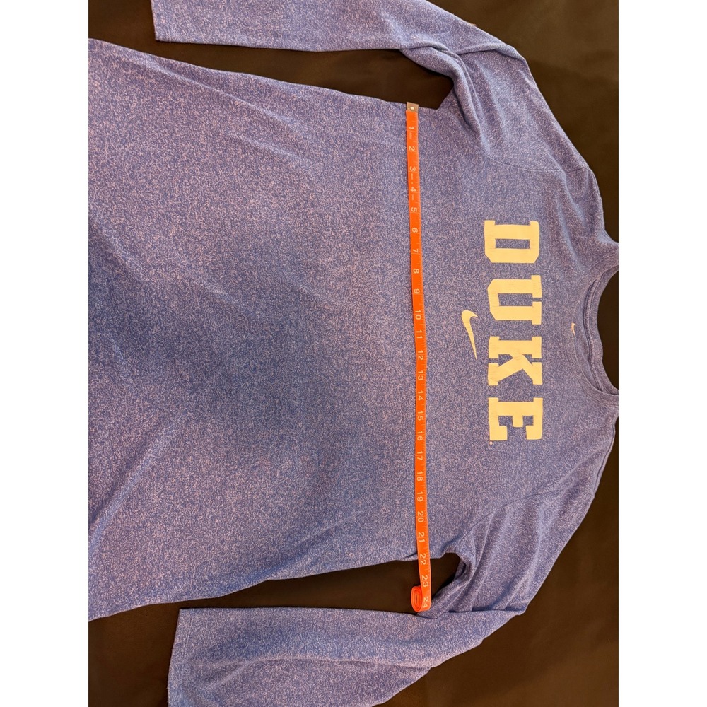 Nike Duke Blue Devils Long Sleeve T-Shirt Mens XL Blue Heathered Athletic Cut - Picture 4 of 9
